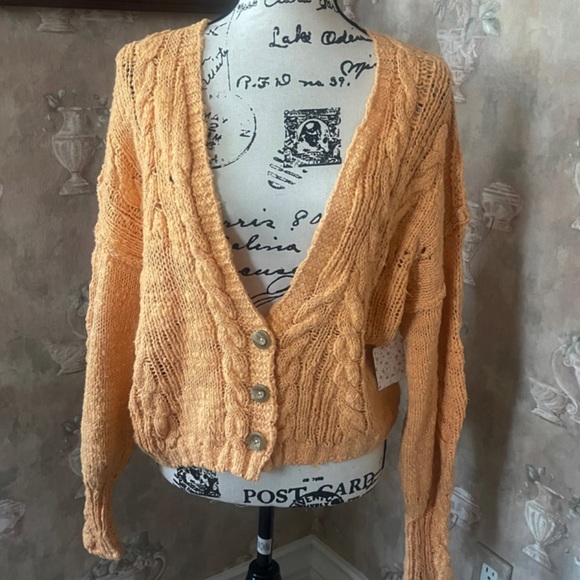 FREE PEOPLE SANDSTORM CARDIGAN SMALL MEDIUM - Picture 3 of 6